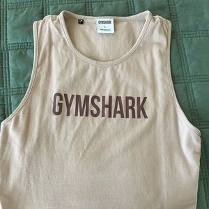 Gymshark beige crop top size large.